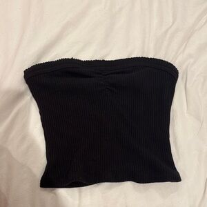 Urban Outfitters Black Ribbed Crop Top